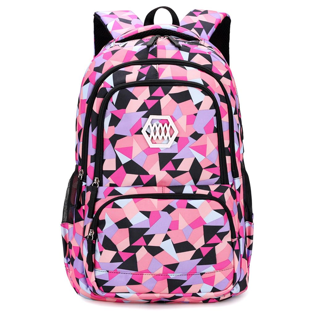 PALAY Fashion Backpack Student Shoulder Backpack Geometric Printed Travel Backpack Laptop Backpack Multi-pouches Large Capacity School Backpack PALAY Fashion Backpack Student Shoulder Backpack Geometric Printed Travel Backpack Laptop Backpack Multi-pouches Large Capacity School Backpack